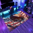 thumbnail image 4 of Sports Football Flag Area Rugs, American Style Carpet, Washable Non Slip Low Pile Soft Rug for Bedroom Living Room Decor Mat 4ftx5ft, 4 of 8