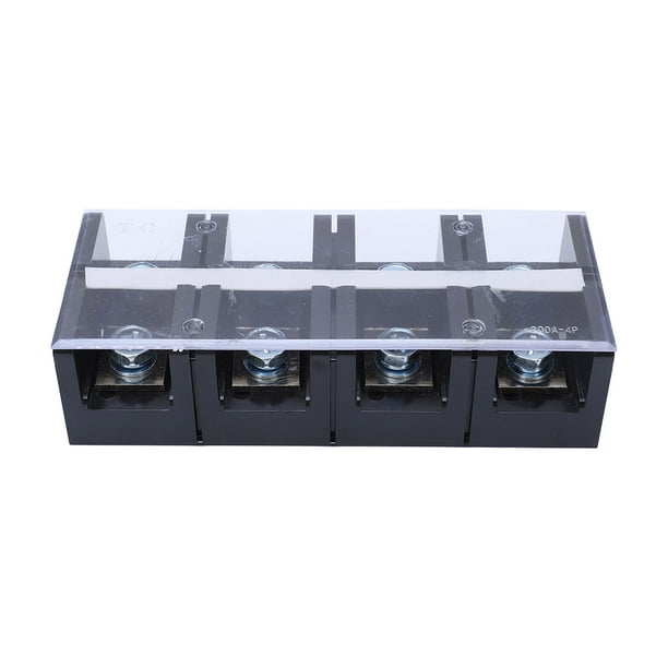 Bloque De Terminales, Cubierta Extraíble Transparente Tipo Tornillo Terminales De Doble Tira De Barrera Durable 200A Para Conexión