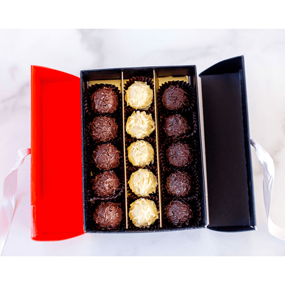 Sleek Assorted Dessert Truffle Red And Black Box, 225g