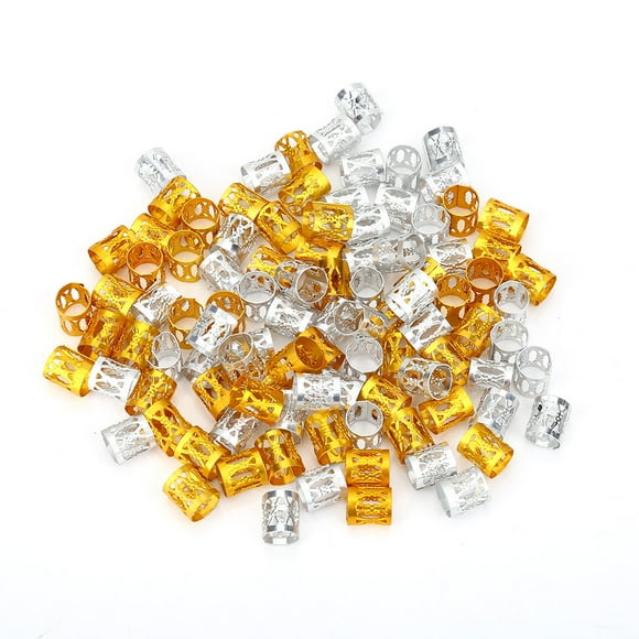 Hair Braid Cuff, Hair Braid Beads, Hair Braiding Beads, 3 Types Adjustable Metal Hair Braid Beads Rings Cuff Hair Beauty Decoration Tools Accessories
