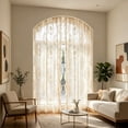 thumbnail image 3 of Orangide Lace Sheer Curtain Floral Rod Pocket Window Curtain for Living Room Bedroom Soft Sheer Voile Drapes Home Decor Light Filtering, 3 of 6