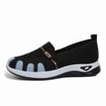 thumbnail image 4 of Hurxie Walking Shoes Women Slip on Sneakers Non Slip Work Tennis Plantar Breathable Mesh Comfortable Ladies Nursing Black, 4 of 7