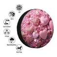 thumbnail image 4 of Naloa Pink Glitter Heart Candy PVC Leather Spare Tire Wheel Cover Spare Tire Cover, for Car Truck SUV Camper Trailer Universal Fit(14-17in)-14 inch, 4 of 6