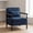 Antique Blue, variant on 33" Mid Century Upholstered Butacas Para Sala Couch, Comfy Small Chair with Storage Space, Reading Nook Chair with Waist Support for Living Room and Sunroom, Antique White