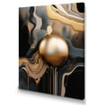 thumbnail image 2 of Designart "Gold And Black Marble Mirage II" Abstract Marble Wall Art Print, 2 of 5
