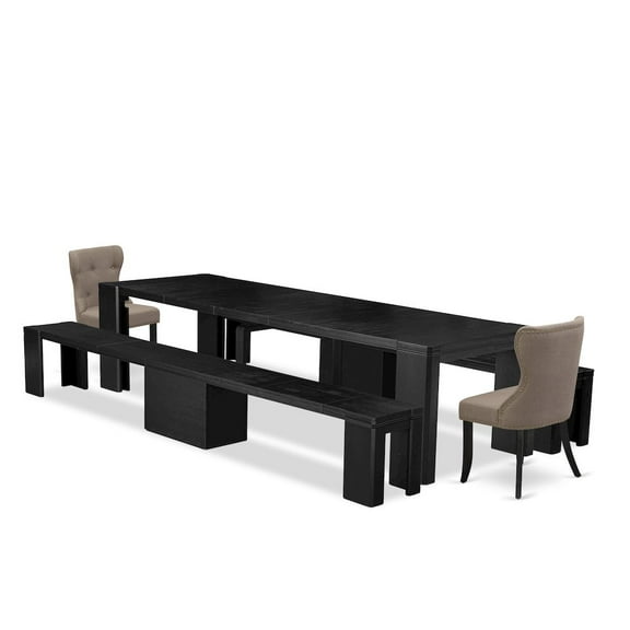 Luxe by East West Furniture 5-piece Modern Dining Room Table Set a Rectangular Kitchen Table