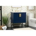 thumbnail image 2 of Elegant Decor Eugene 30" Aluminum MDF Single Bathroom Vanity in Blue, 2 of 8