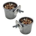 thumbnail image 1 of Latas de comida Laklulu, vasos, comederos de acero inoxidable para loros, pájaros, gatos, perros y conejos, suministros antimordeduras, 1 of 5