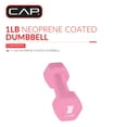 thumbnail image 3 of CAP, 1lb Neoprene Dumbbell, Pink, Single, 3 of 8