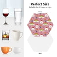 thumbnail image 6 of Fuzoiu Cartoon Chicken Print Leather Coasters Set,Drink Coasters Set of 4,for Tabletop Protection, Durable PVC Coasters,Home Décor and Housewarming Gift-Hexagon, 6 of 6