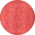 thumbnail image 1 of Ahgly Company Indoor Round Oriental Red Traditional Area Rugs, 5' Round, 1 of 4