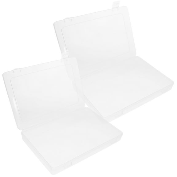 COSMOBETTY Clear Plastic Document Folders File Folders Transparent Plastic 2Pcs