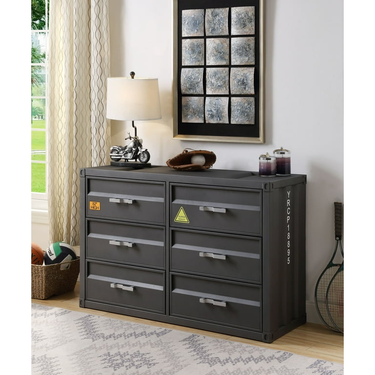 Acme Furniture Cargo Dresser in Gunmetal Finish - Walmart.com Acme Furniture Cargo Dresser in Gunmetal Finish - Walmart.com
