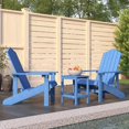 thumbnail image 1 of vidaXL Garden Adirondack Chairs with Table HDPE Aqua Blue, 1 of 4