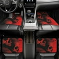 thumbnail image 7 of Pofeuu Red And Black Abstract Skull Print Car Foot Mat Set of 4 Pieces - All-Weather Full Set Floor Mats for Cars Trucks SUVs, 7 of 7