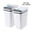 white-2*4Gal, variant on CLEALOM 2.2 Gallon+4Gallon Automatic Sensor Trash Can, Touchless Motion Sensor Garbage Bin with Smart Lid