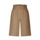 thumbnail image 4 of Karight Bermuda Shorts For Women Knee Length Wide Leg Summer Casual Long Linen Shorts Baggy High Waisted Short With Pockets, 4 of 9