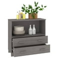 thumbnail image 2 of vidaXL Sideboard HAMAR Light Grey 85x35x80 cm Solid Wood Pine, 2 of 5
