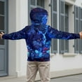 thumbnail image 5 of Chririnla Funny Wolf Florals Boys Youth Sports Jacket Hoodie Zip Up Long Sleeve with Pockets Lightweight Athletic Wear Size 10-12, 5 of 7