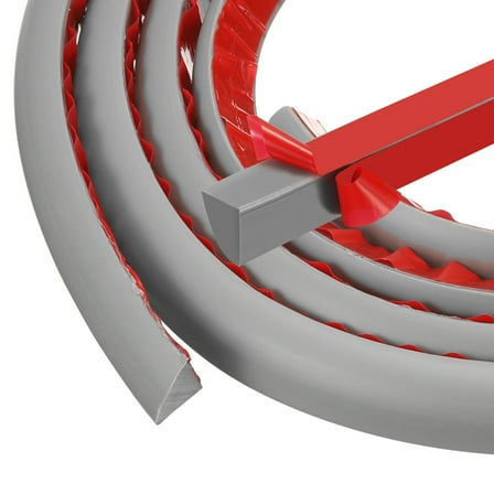 Uxcell Flexible Quarter Round Molding 39 Inch Self-Adhesive Trim for Floor Tub Wall Edge Gray 0.7In