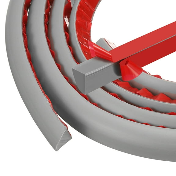 Uxcell Flexible Quarter Round Molding 39 Inch Self-Adhesive Trim for Floor Tub Wall Edge Gray 0.5In