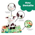thumbnail image 3 of Rollee Pollee Farm Friends Cow Plush Hugger and Silk Touch Throw Blanket Set, 40x50 inches - Ultra Soft Novelty Set for Kids, 3 of 7