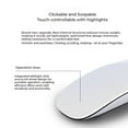 thumbnail image 3 of Wireless Multi-Touch Surface Magic Mouse Alternative USB C Rechargeable Bluetooth Mouse Compatible with MacOS/Windows/Linux/Android Laptop Desktop PC Smartphone Tablet (White), 3 of 5