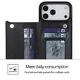 thumbnail image 4 of Funda tipo cartera Wefor para iPhone 17 Pro Max de cuero PU, 4 of 9