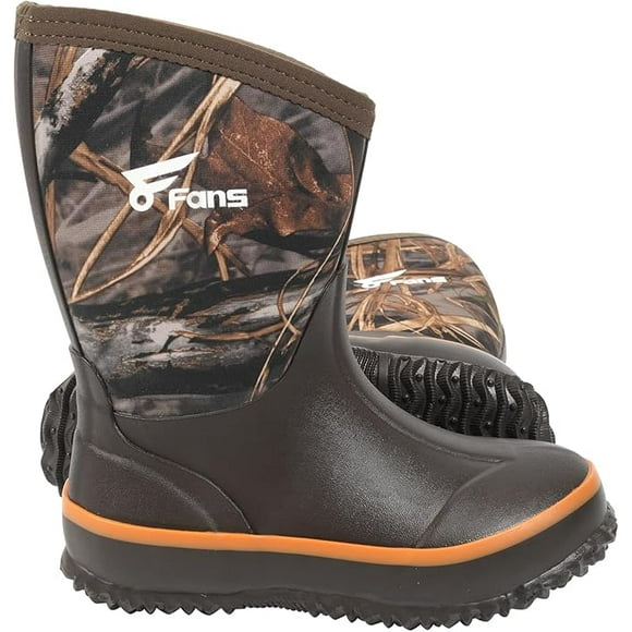 8 Fans Kids Neoprene Boots,Waterproof Neoprene Hunting & Fishing Camo Muck Mud Boots