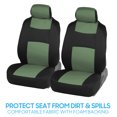 thumbnail image 4 of BDK PolyPro Car Seat Covers Full Set in Green on Black, Front and Rear Split Bench Seat Covers for Cars, Easy to Install Car Seat Cover Set, Car Accessories for Auto Trucks Van SUV - Green, 4 of 11