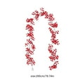 thumbnail image 3 of Moocorvic 6.56ft Red Berry Christmas Garland, Artificial Garland Christmas Fireplace Decoration Indoor Outdoor Winter Holiday New Year Decor, 3 of 7