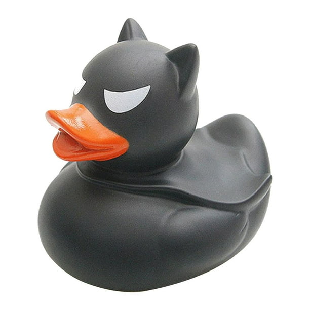 Pato de goma, juguete de pato de baño, pato de goma negro, regalos de pato de goma, juguete de baño de pato, pequeños juguetes de pato negro para duchas de cumpleaños