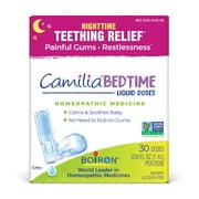 Boiron Camilia Bedtime Teething Drops for Nighttime Relief of Painful, Restlessness, 30 Single Liquid Doses