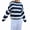 Blue, variant on Women Oversized Striped Sweater Color Block Knit Long Sleeve Sweatshirt Loose Pullover Y2K Preppy Jumper Blue L