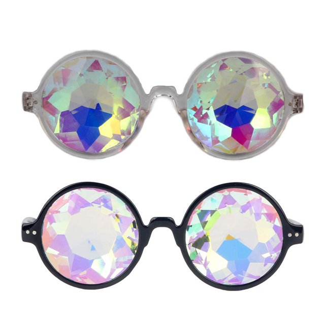 Premium Kaleidoscope Cosplay Goggles Best Rave Diffraction Crystal Lenses
