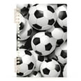 thumbnail image 2 of Footballs Full Ring Binder Notebook Journey Note Diary College Ruled Spiral Notebook Study Loose Leaf Paper A5 60 Pages, 2 of 8