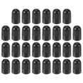 thumbnail image 1 of Unique Bargains 30 tapones universales para válvula de neumático para coches, SUV, bicicletas, camiones, motocicletas, 17 mm, plástico, color negro, 1 of 1