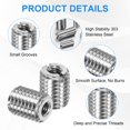 thumbnail image 2 of Uxcell 10-Pcs Adaptadores de Rosca Tuerca Reductora M12x1.75 Macho a M6x1 Hembra 15mm, 2 of 7