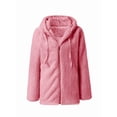 thumbnail image 2 of Women'S Light-Weight Warm Jacket Plus Size Zip Up Hoodie Fleece Winter Coat Soft Fuzzy Cardigan with Pockets Pink S, 2 of 6