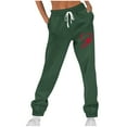 thumbnail image 2 of Makaor Sweatpants for Women with Pockets Baggy Loose Joggers with Elastic Waist Army Green M, 2 of 4