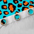 thumbnail image 4 of Castle Fairy Leopard Print Curtains Pack of 2 (42x84 Each),Blue Orange Curtains Blackout, 4 of 6