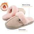 thumbnail image 3 of Ecetana Slippers for Women Memory Foam Fluffy Soft Lined Warm Slip On House Shoes, 3 of 6