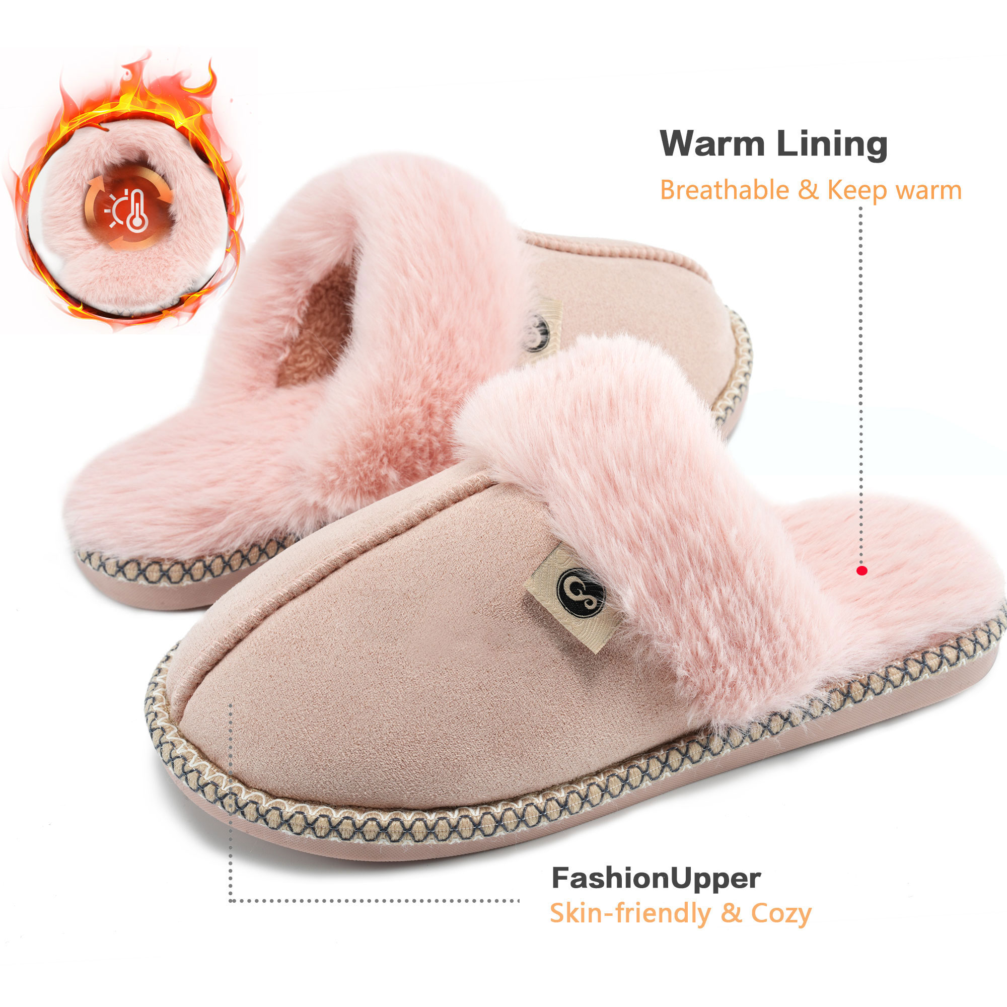 Ecetana Women's Fluffy Memory Foam Slip-On Slipper photo 3