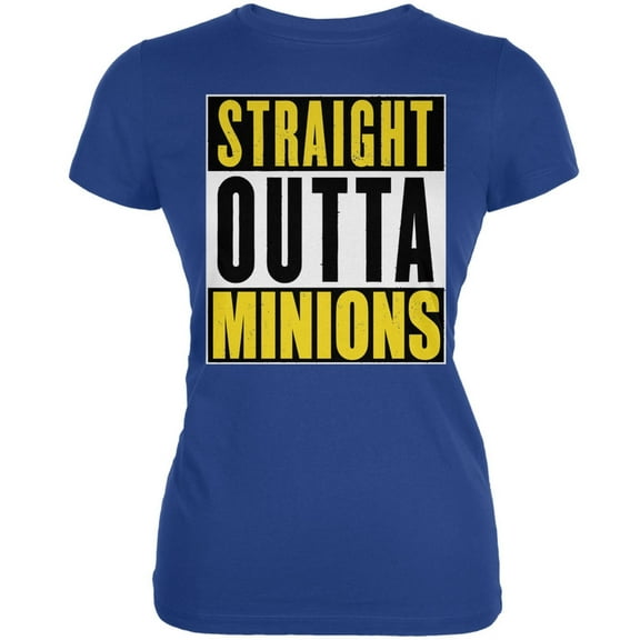 Straight Outta Minions Royal Juniors Soft T-Shirt - 2X-Large