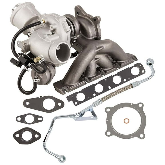 Stigan Turbo Kit With Turbocharger Gaskets & Oil Line For Audi A4 2.0T 2005 2006 2007 2008 2009 w/ Engine Code BWT