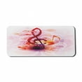 thumbnail image 1 of Music Computer Mouse Pad, Gradient Floral Style and Abstract Splashes Musical Motif Creative Pattern, Rectangle Non-Slip Rubber Mousepad X-Large, 35" x 15", White and Multicolor, by Ambesonne, 1 of 2