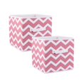 thumbnail image 1 of Cube de Rangement Carré en Polyester Non Tissé 11 x 11 x 11 Po, Rose - Ensemble de 2, 1 of 1