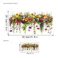 thumbnail image 3 of Exquisite Floral Wall Decals - Colorful Wildflower Hanging Garland Wall Stickers, Removable Peel and Stick Flower Vine Decor for Living Room, Bedroom, Mirror & Window Glass, 23.6" x 11.8", 3 of 6