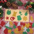 thumbnail image 4 of 264Pcs 4 Colors Christmas Glitter Stickers Holiday Foam Sticker Bulk Gold Silver Red Green Self Adhesive Xmas Tree Santa Bell Snowflake Sticker for Art DIY Craft Party Decorations, 4 of 5