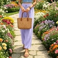 thumbnail image 6 of Bloomae Women's Wide Leg Cropped Pants Drawstring Elastic Waist Lightweight Casual Ankle Length Loose Flowy Palazzo Lounge Trousers with Pockets, 6 of 8